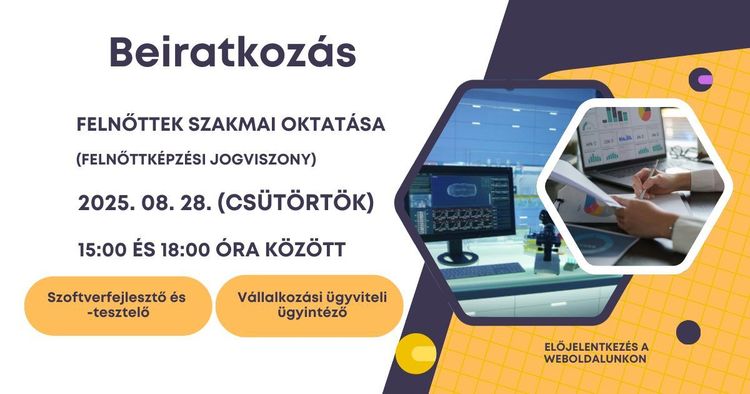 Felnőttlépzési beíratkozások