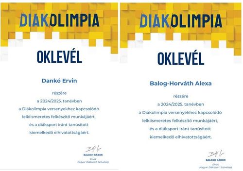 Diákolimpiás testnevelőink