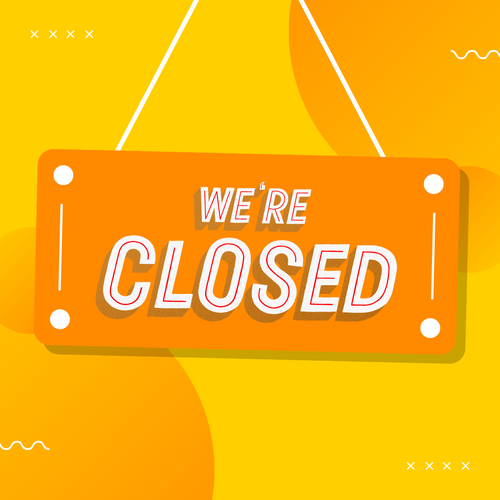 Yellow Modern We're Closed Instagram Post.png